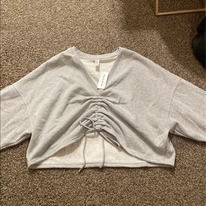 PacSun Gray Cropped Sweatshirt